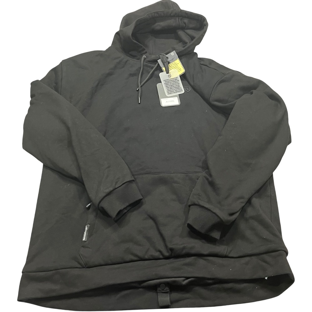 NBT Clothing Mens TensileTough Motorcycle Hoodie Black Aramid Protective XL NEW